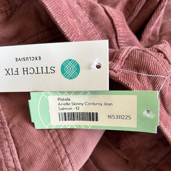 NWT Pistola Arielle skinny corduroy Jean pants salmon Mauve color Sz 31 - Picture 11 of 13